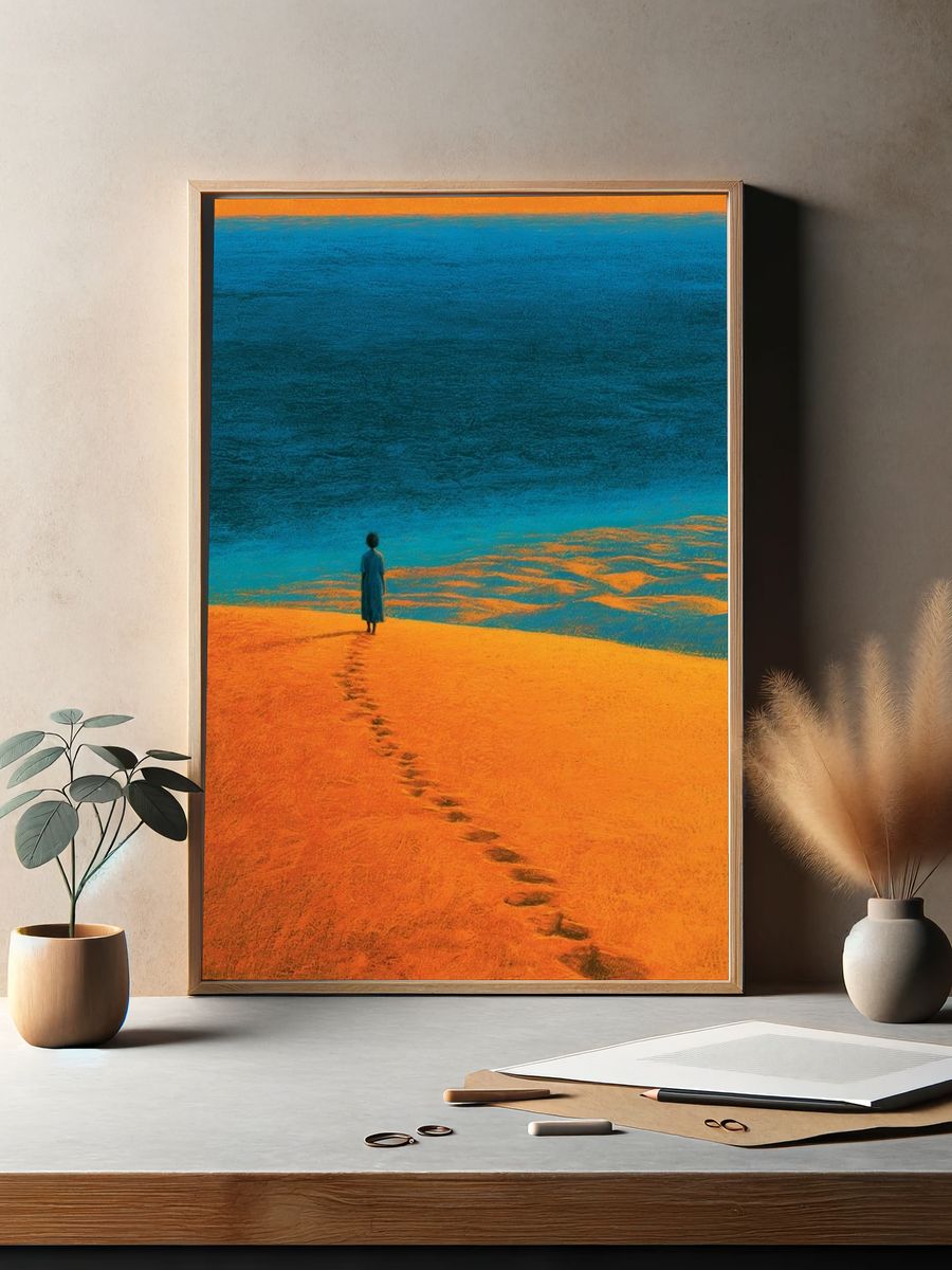 Desert Horizon Surrealism Poster. — room view 2