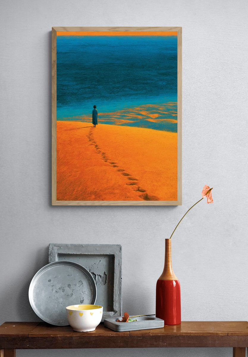 Desert Horizon Surrealism Poster. — room view 3
