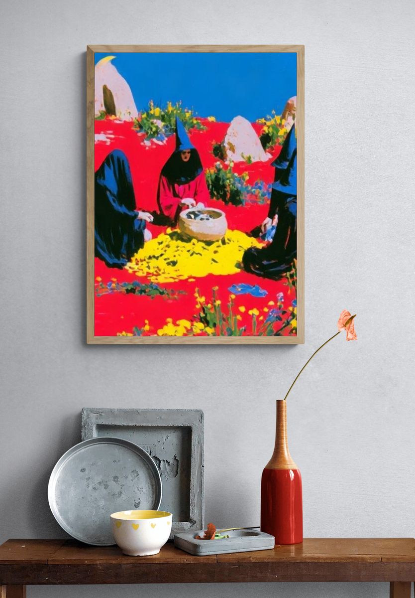 Surreal Witches Garden Print. — room view 3