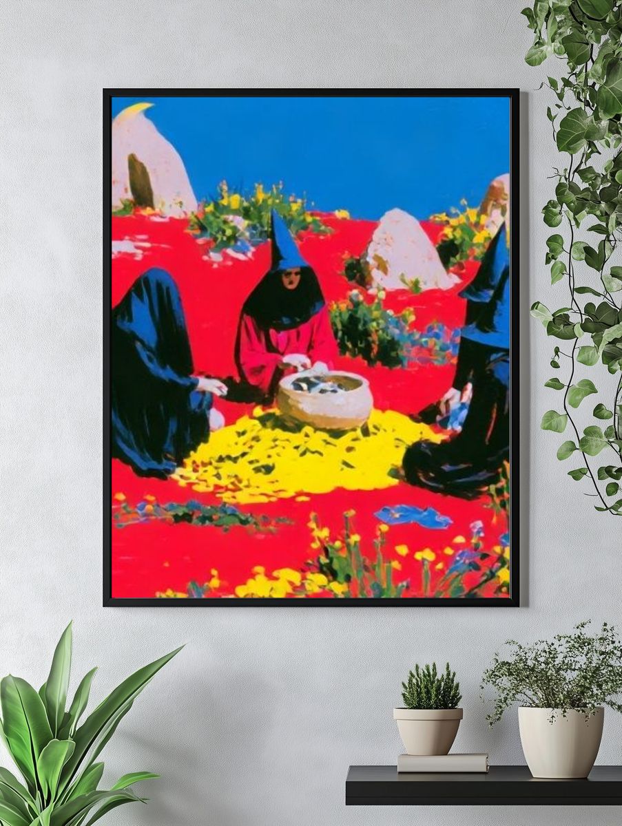 Surreal Witches Garden Print. — room view 4