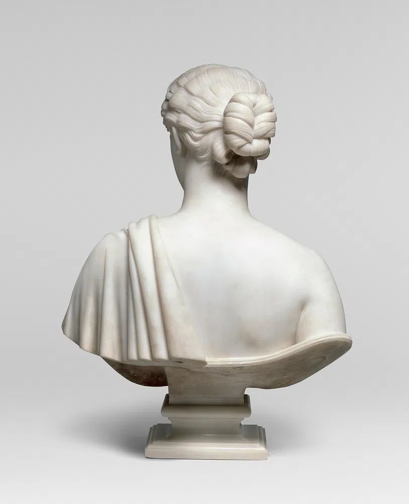 Marble sculpture of back of woman. (1850–54; carved after 1854). poster detail