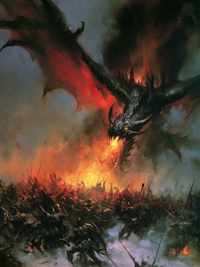 Dragon Firestorm — Fantasy Print. poster detail