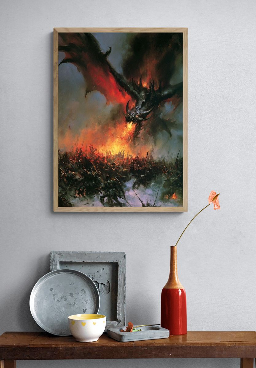 Dragon Firestorm — Fantasy Print. — room view 3