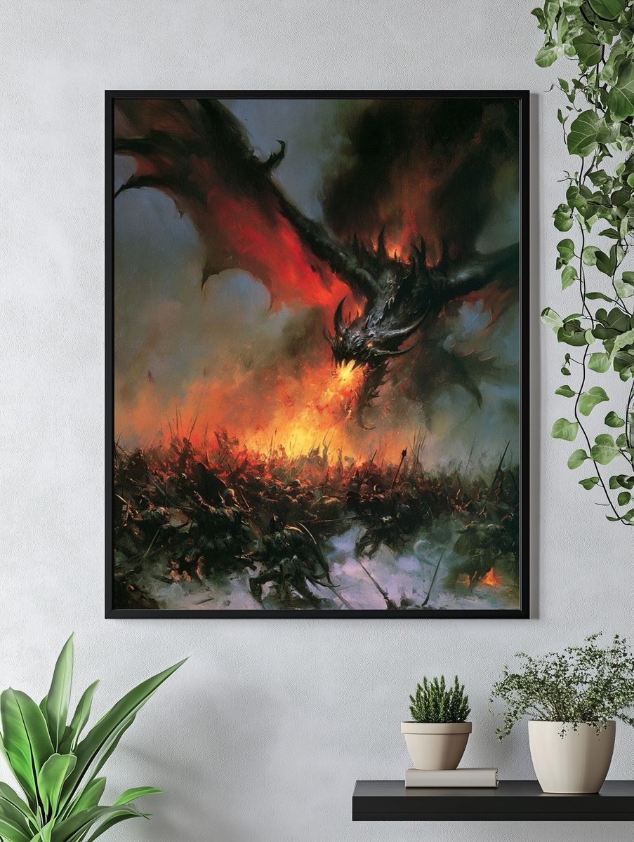 Dragon Firestorm — Fantasy Print. — room view 4