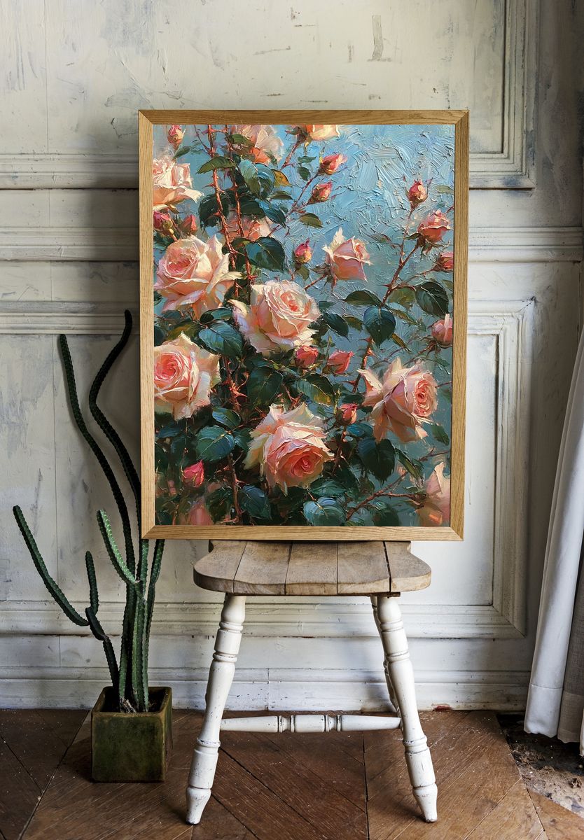 Blush Roses Fine-Art Print. room preview
