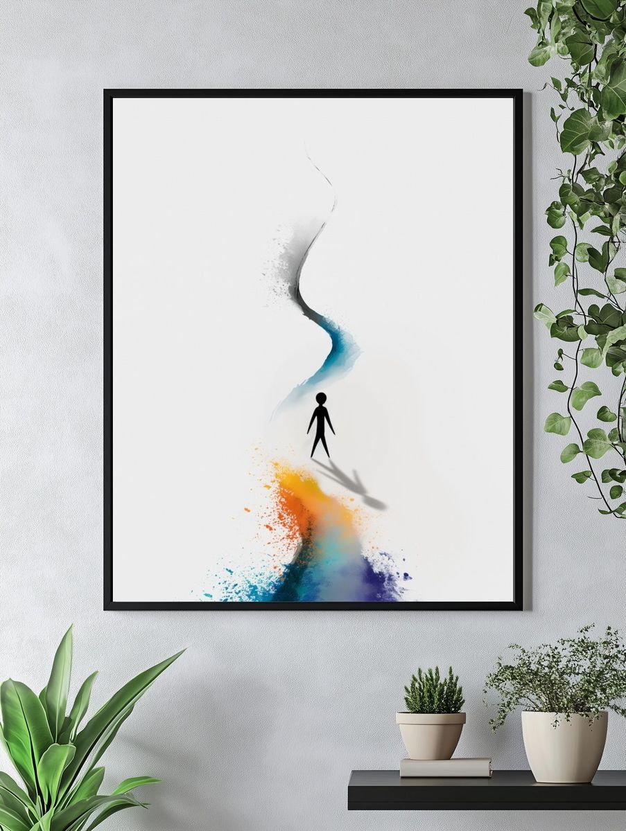 Abstract Figure in Color Flow Poster. — room view 4
