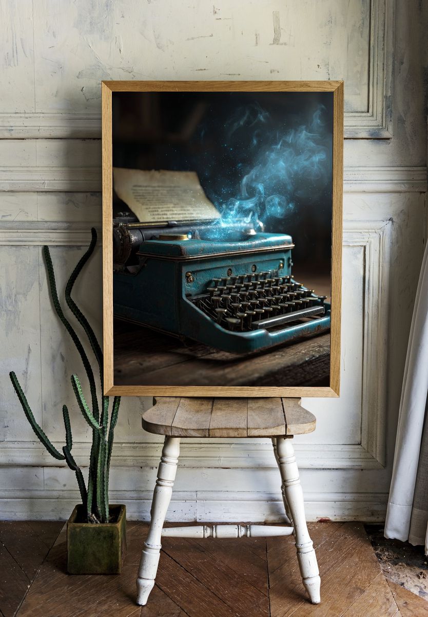 Enchanted Typewriter — Fine-Art Print room preview