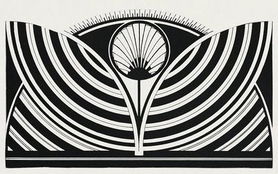 Stylized floral pattern (Gestileerd bloemmotief). poster