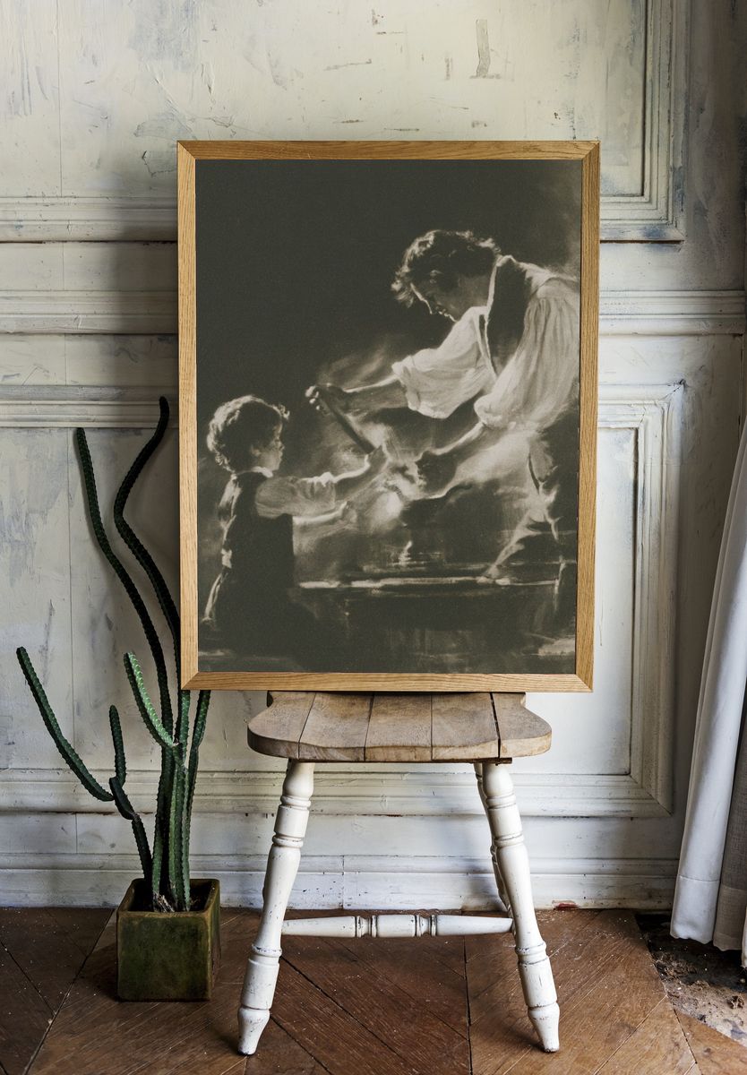 Piano Lesson Fine-Art Poster. — room view 1