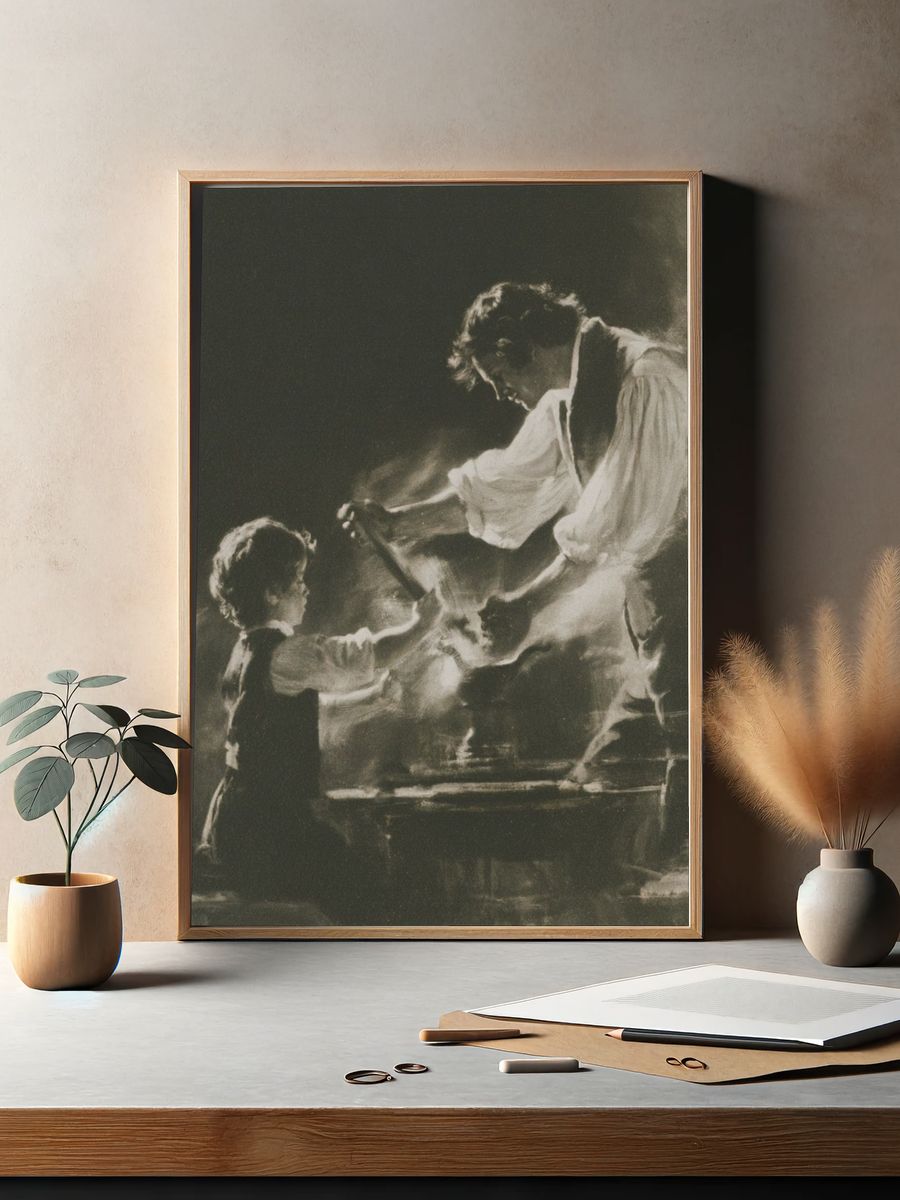 Piano Lesson Fine-Art Poster. — room view 2