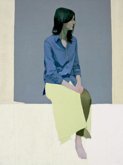 Seated Woman Portrait Print.