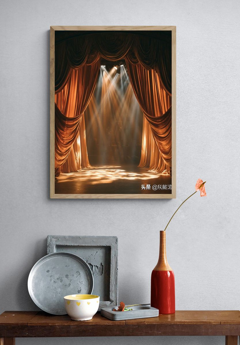 Theater Curtains Stage Poster. — room view 3