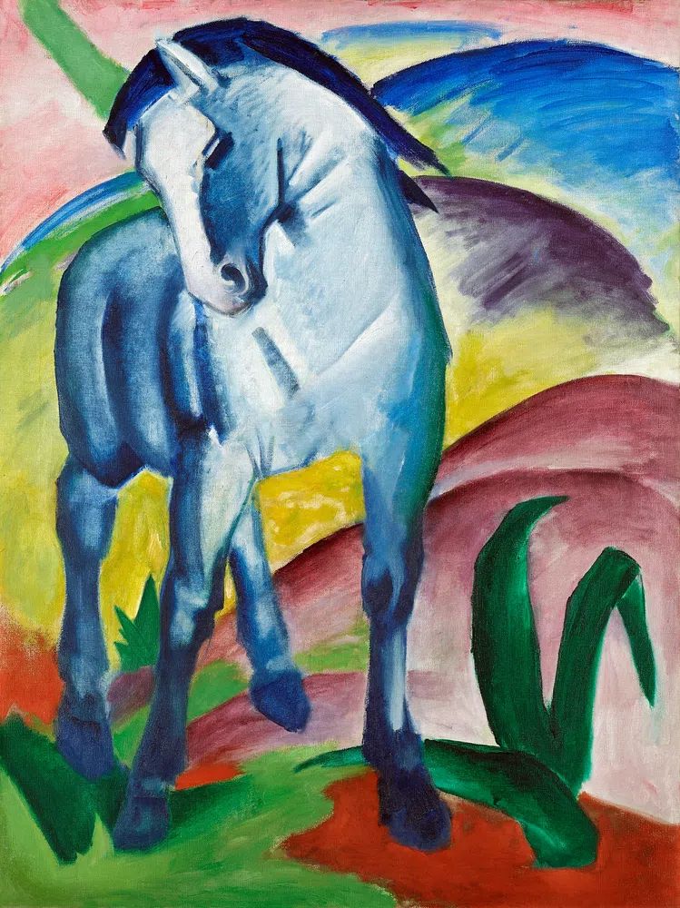Franz Marc 's Blue Horse. poster — fine-art art