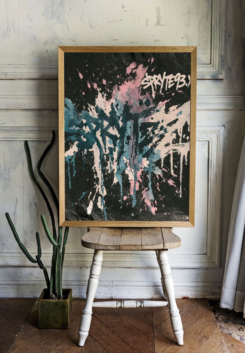 Graffiti Splash Abstract Print. — room view 1