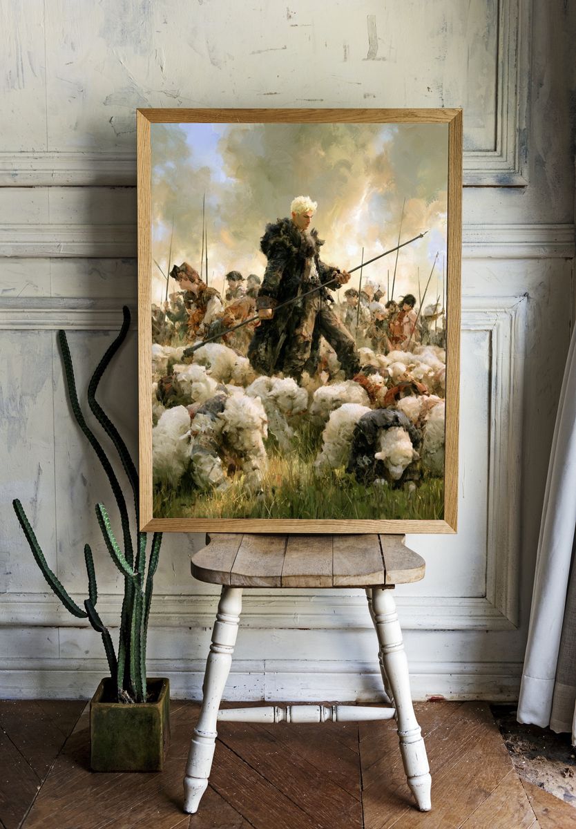 Shepherd in the Meadow Fine-Art Print. — room view 1