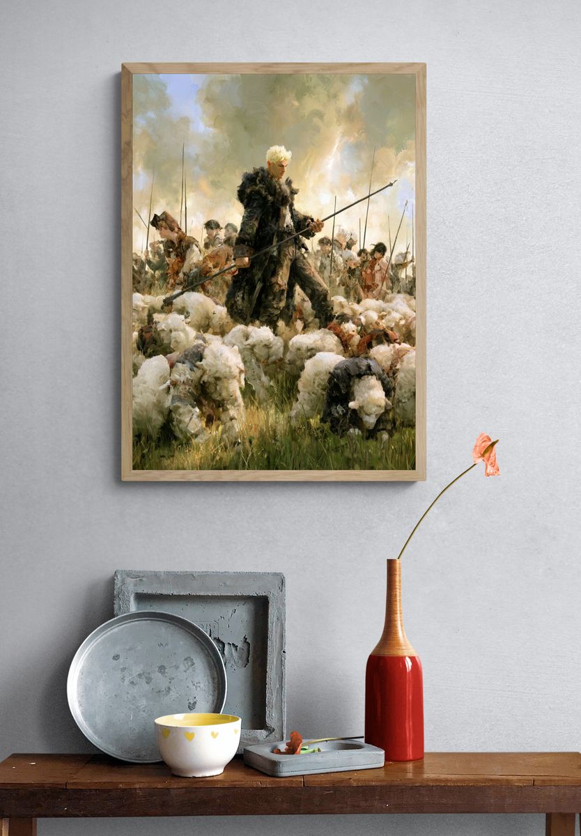 Shepherd in the Meadow Fine-Art Print. — room view 3