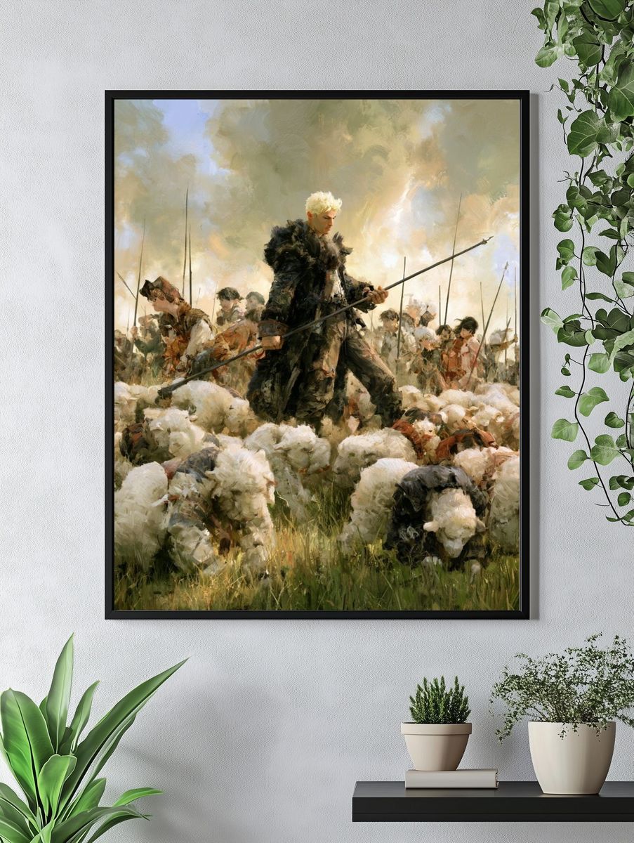 Shepherd in the Meadow Fine-Art Print. — room view 4
