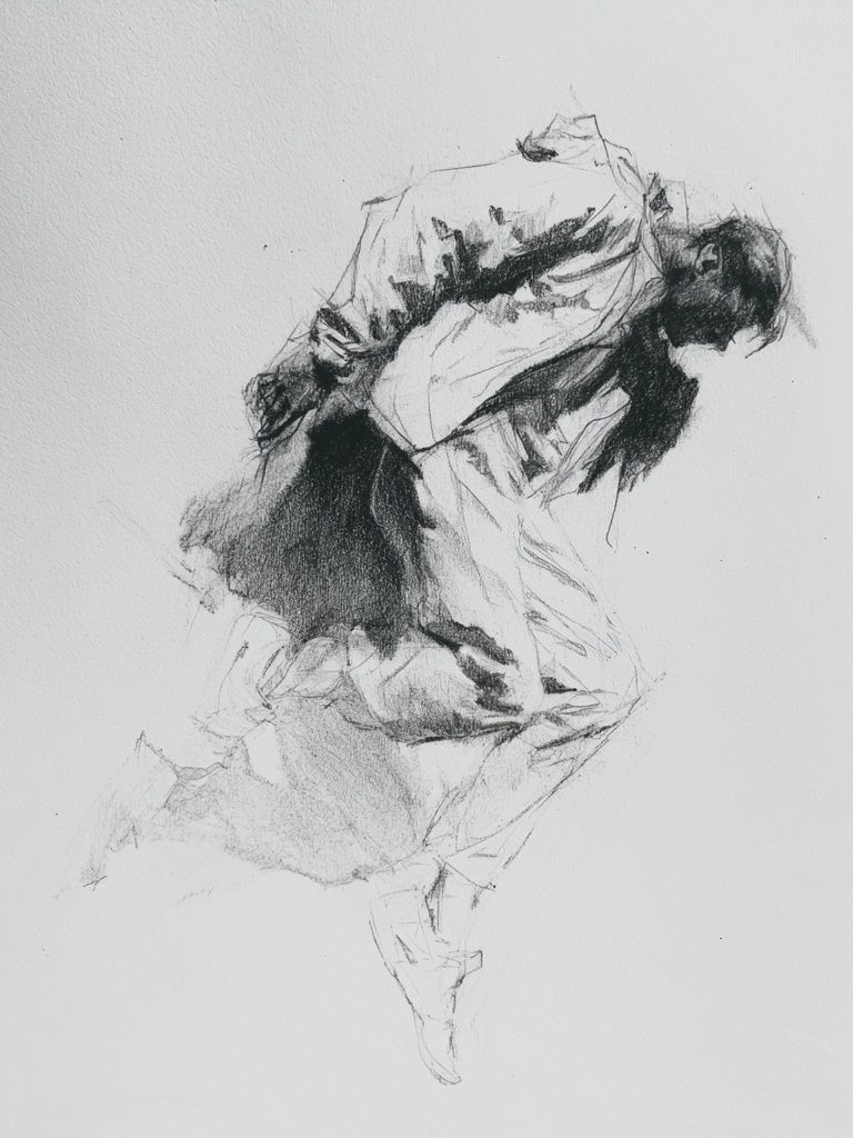 Contemporary Figure Sketch Poster. poster — fine-art art