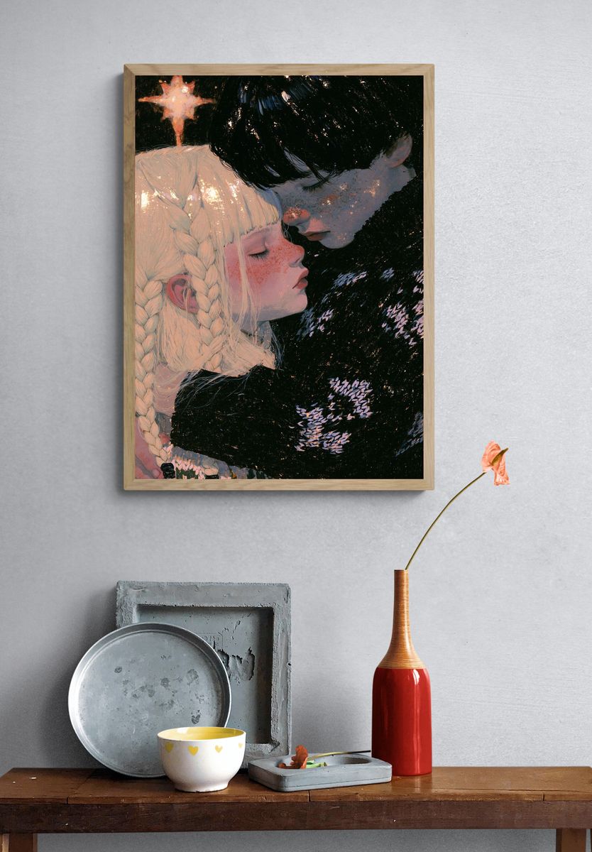 Moonlit Embrace Fine-Art Print. — room view 3
