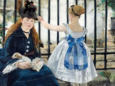Railway (1873) painting high resolution. poster print