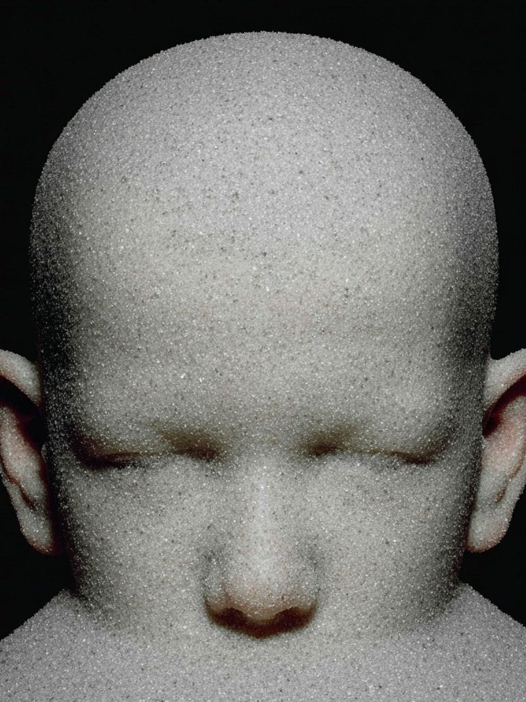 Surreal Bald Portrait Print. poster detail