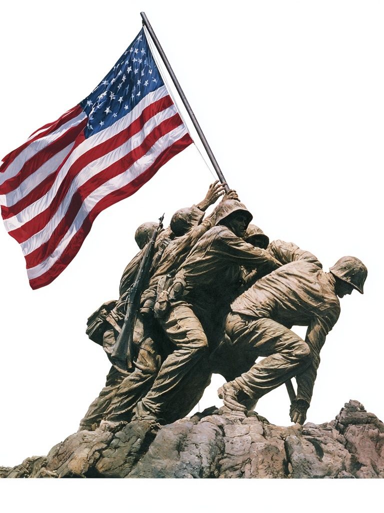 Iwo Jima Flag Raising Poster. poster — fine-art art