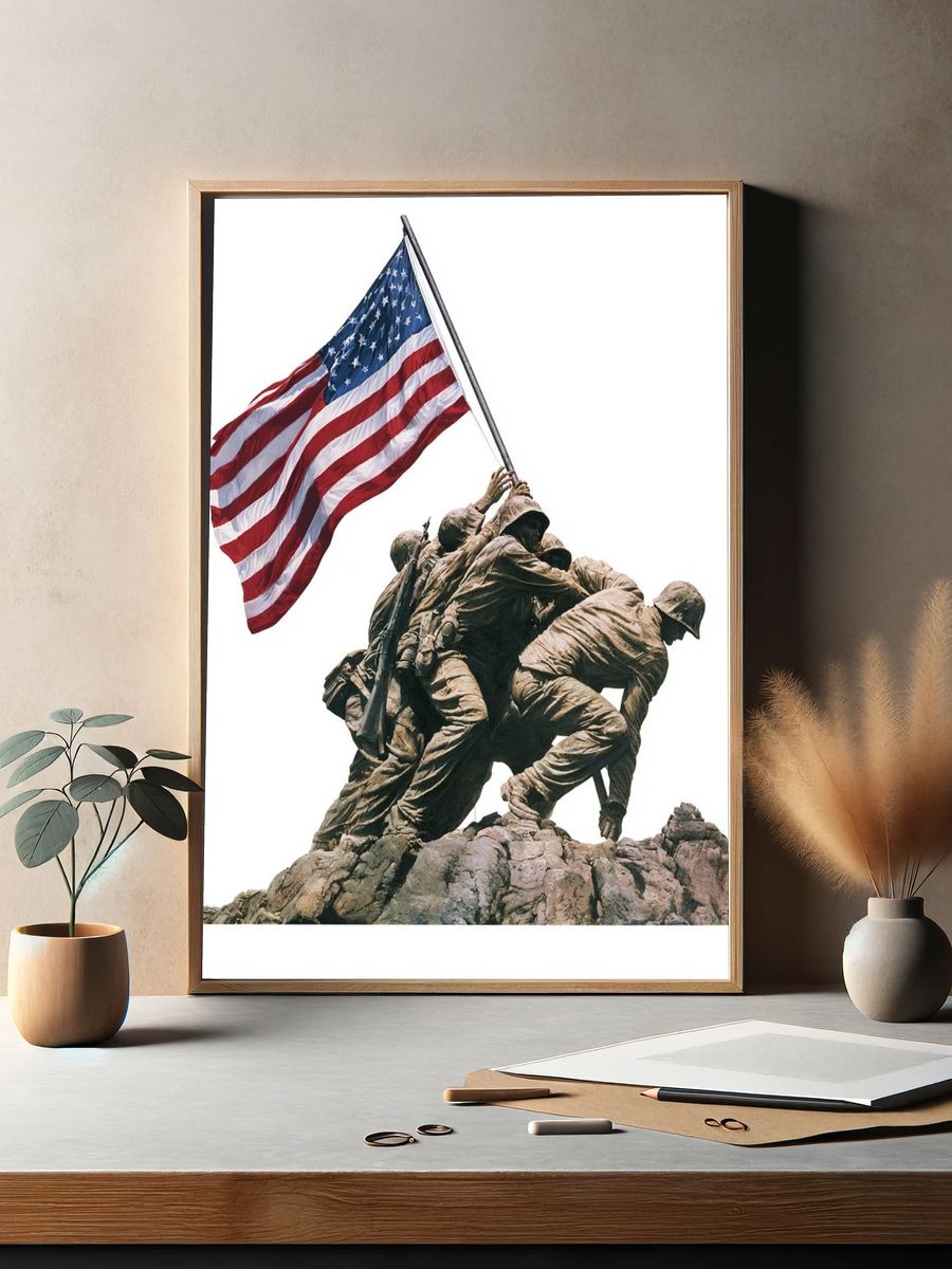 Iwo Jima Flag Raising Poster. — room view 2