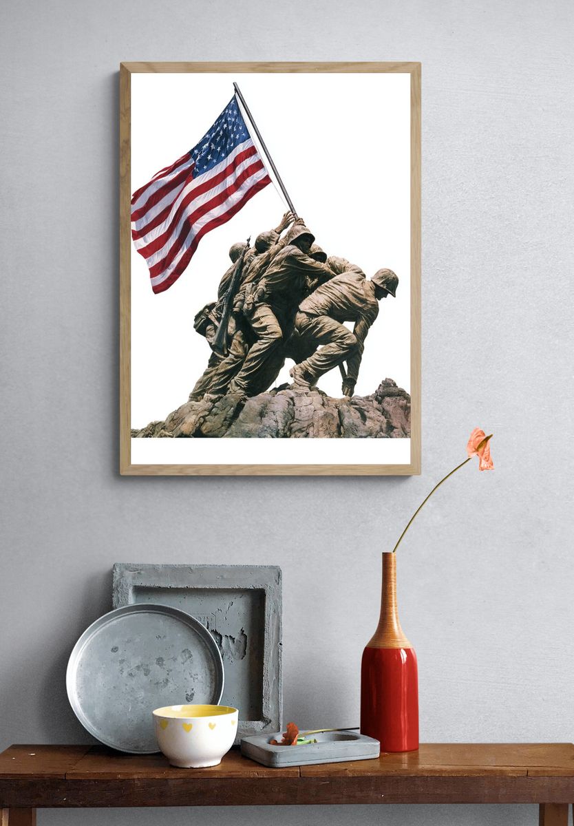 Iwo Jima Flag Raising Poster. — room view 3