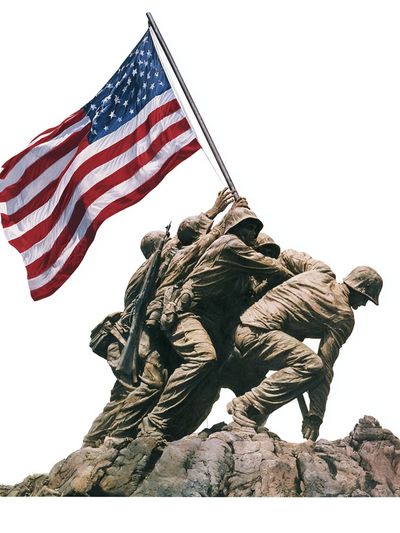Iwo Jima Flag Raising Poster. poster