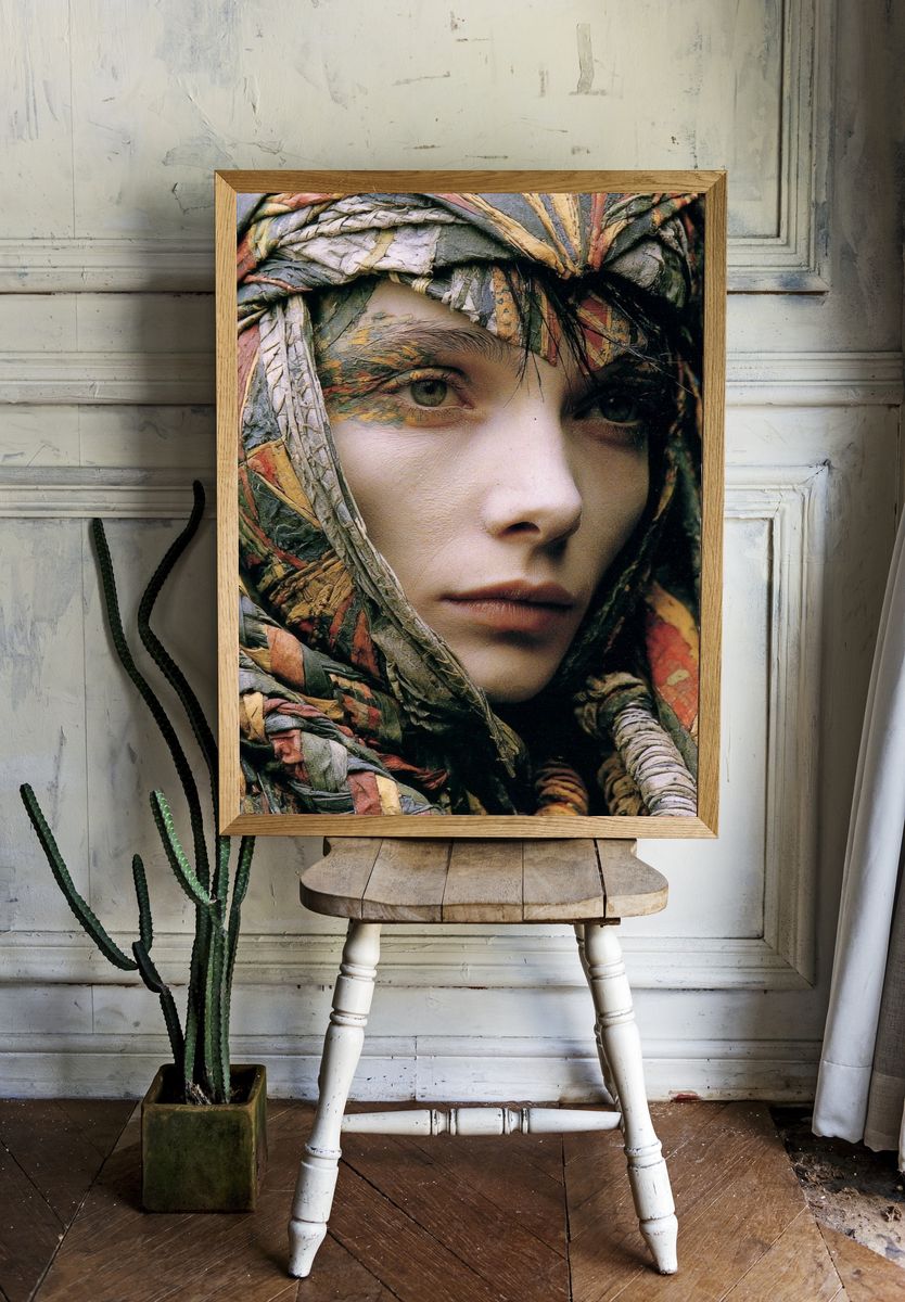Textured Portrait Fine-Art Print. — room view 1
