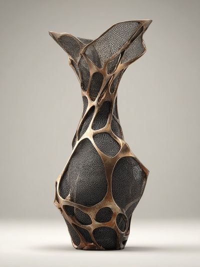 Organic Sculptural Vase Print. poster