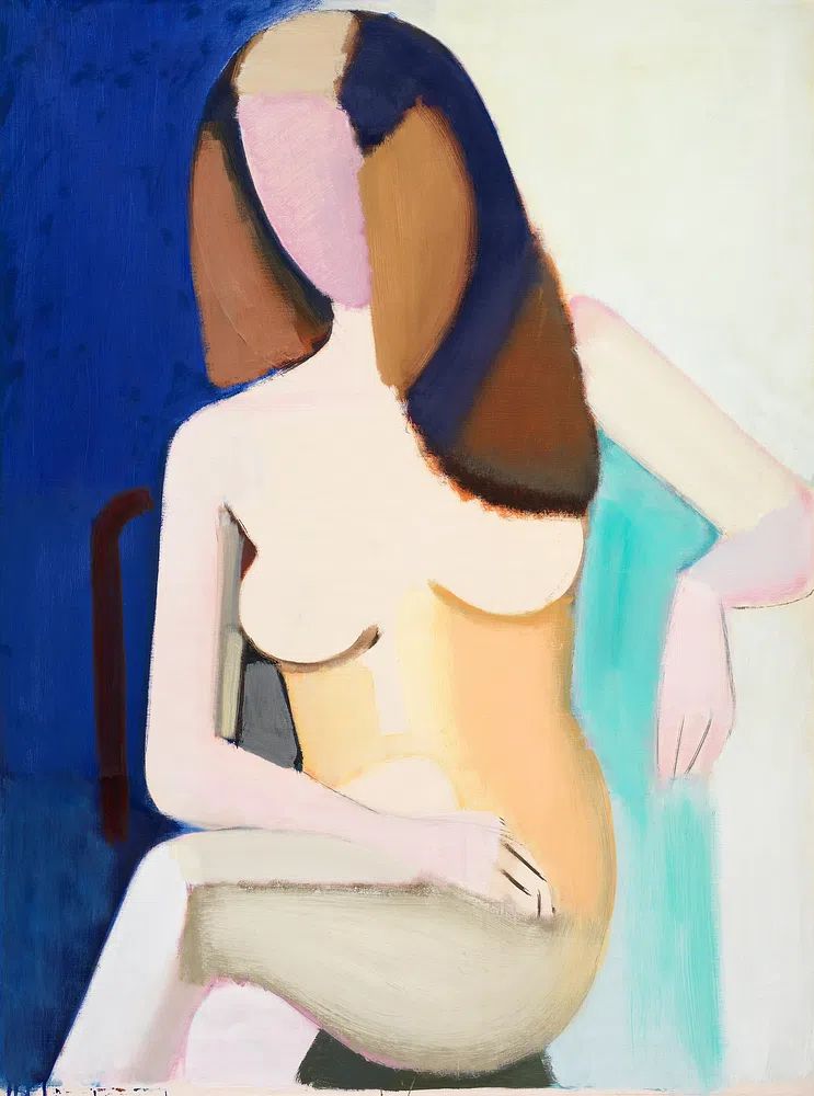Abstract Seated Woman Fine-Art Poster. poster — fine-art art