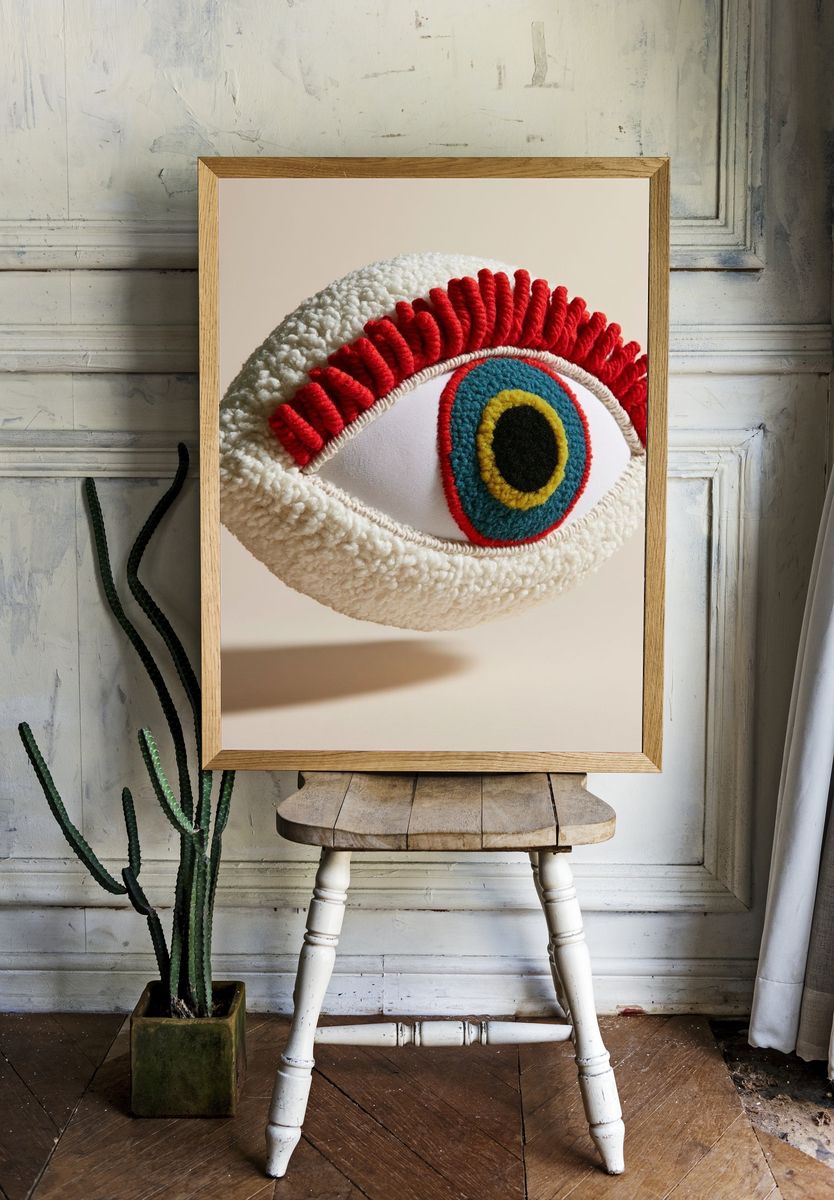 Textured Eye Sculpture Poster. — room view 1