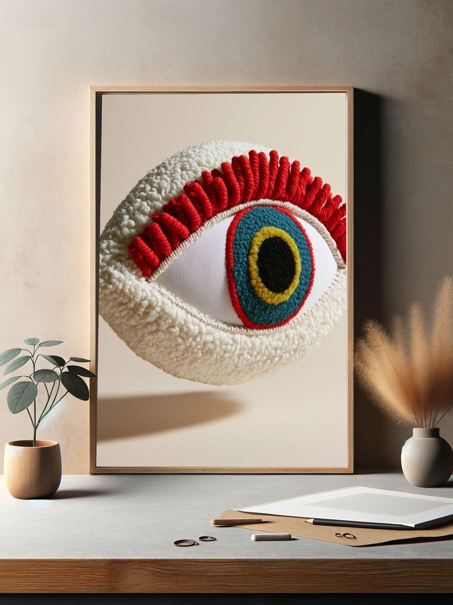 Textured Eye Sculpture Poster. — room view 2