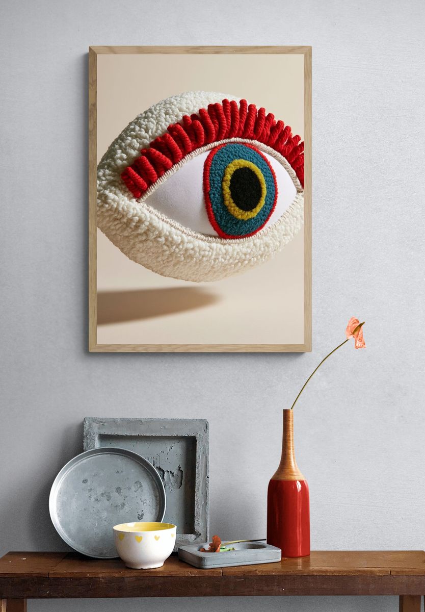 Textured Eye Sculpture Poster. — room view 3