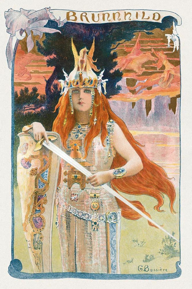 Brunnhild (1899) painting L'Estampe Moderne. poster — fine-art art