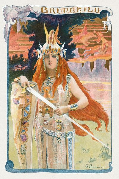 Brunnhild (1899) painting L'Estampe Moderne. poster print