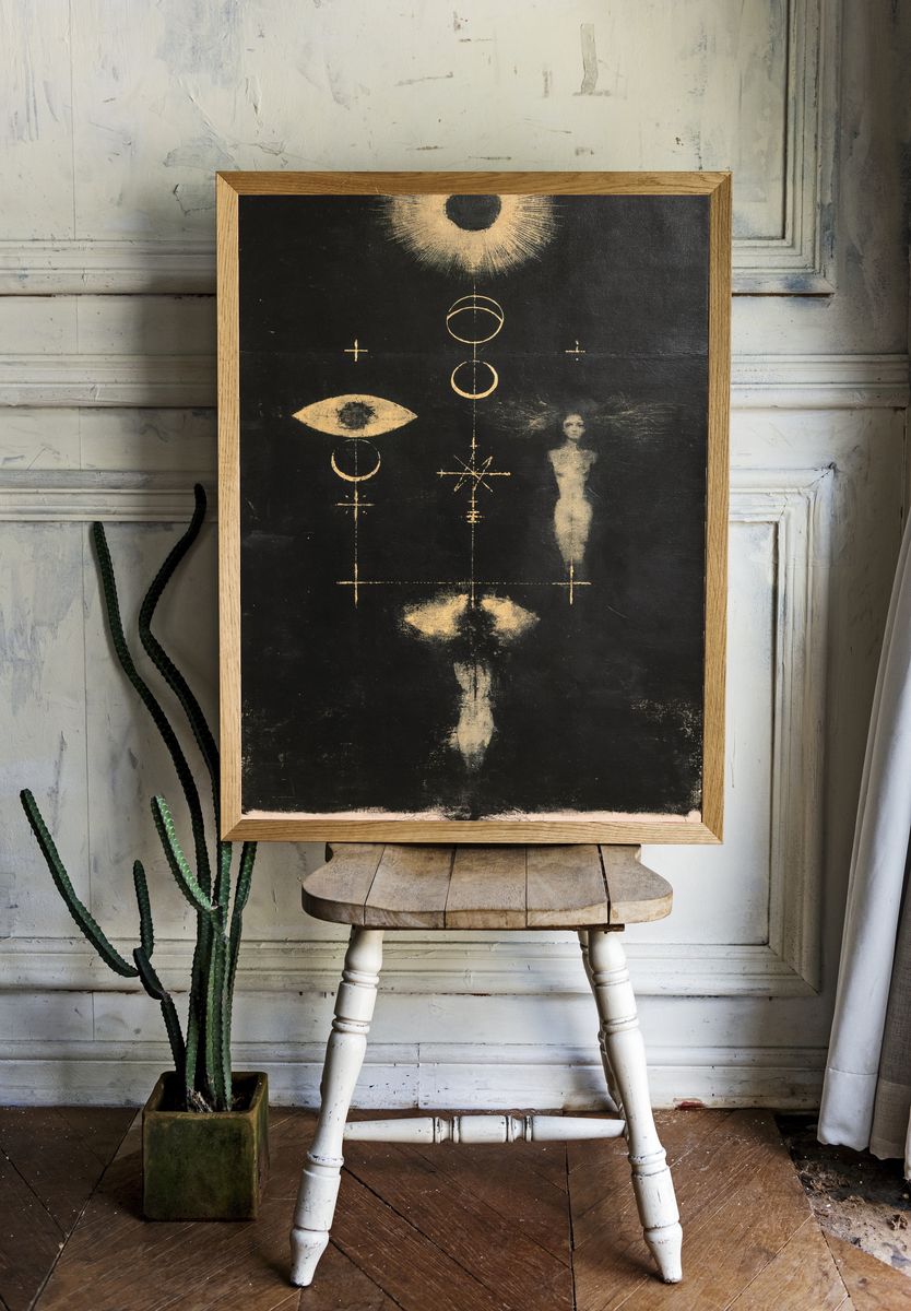 Mystic Occult Symbols Fine-Art Poster. room preview