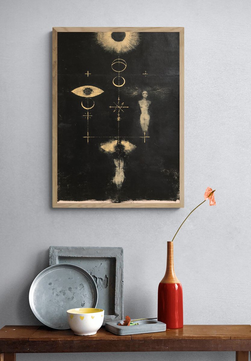 Mystic Occult Symbols Fine-Art Poster. — room view 3