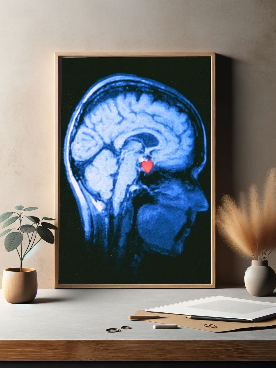 Brain Love Typography Print. — room view 2