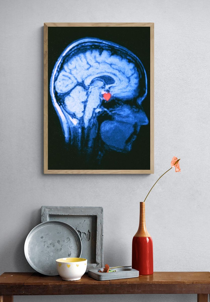 Brain Love Typography Print. — room view 3