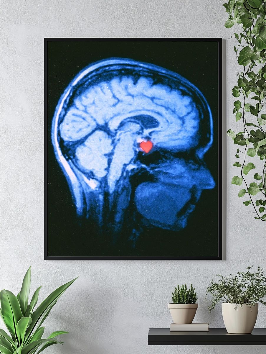 Brain Love Typography Print. — room view 4
