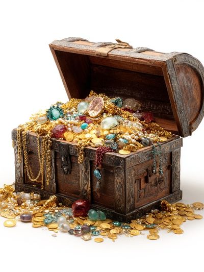 Treasure Chest Still Life Print.