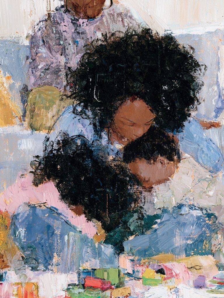 Mother and Child Contemporary Print. poster — fine-art art