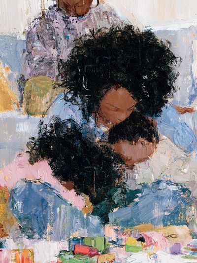 Mother and Child Contemporary Print.