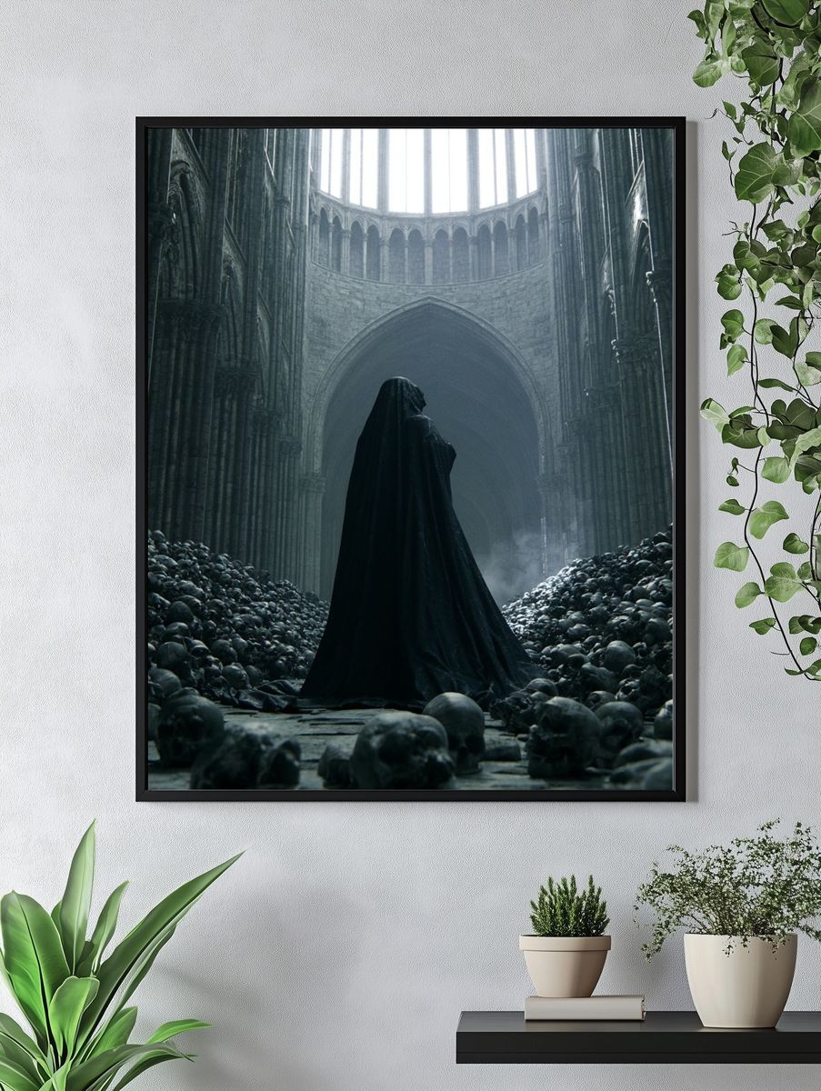 Gothic Cathedral of Skulls — Dark Print. — room view 4