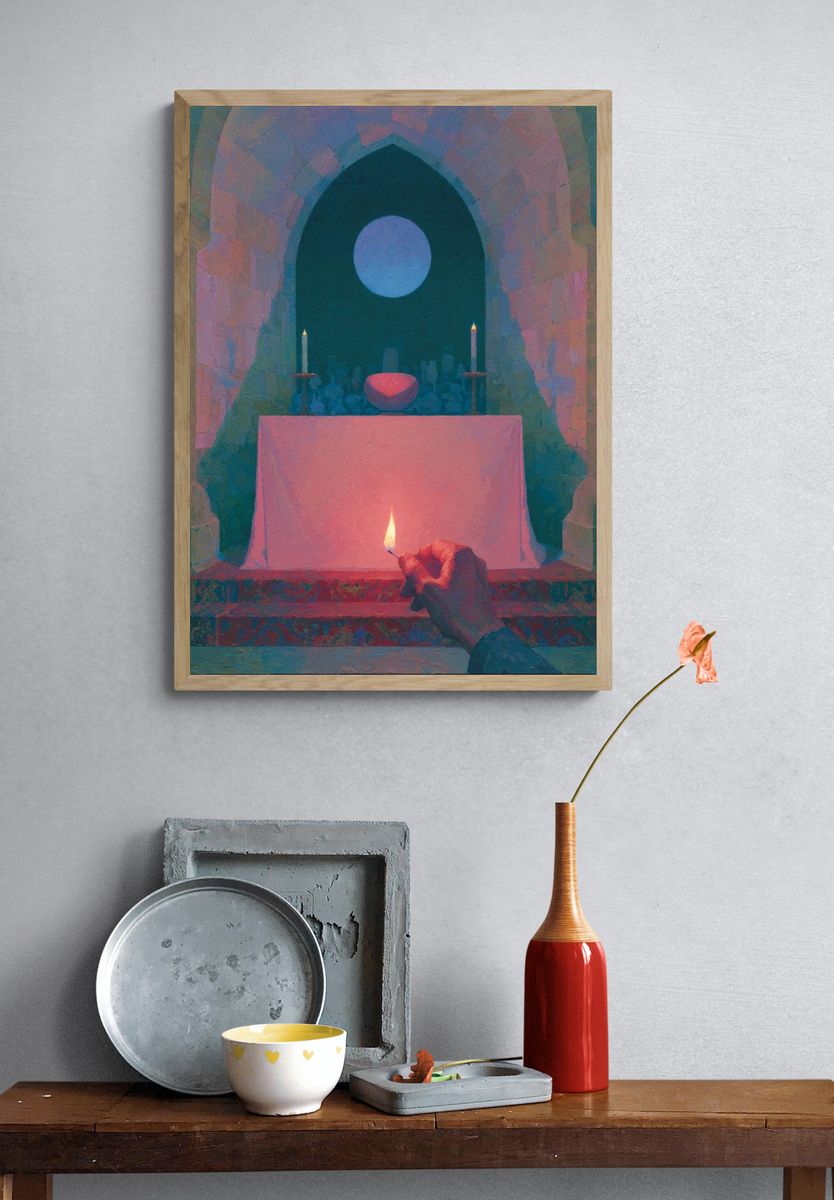 Mystic Altar Candlelight Poster. — room view 3