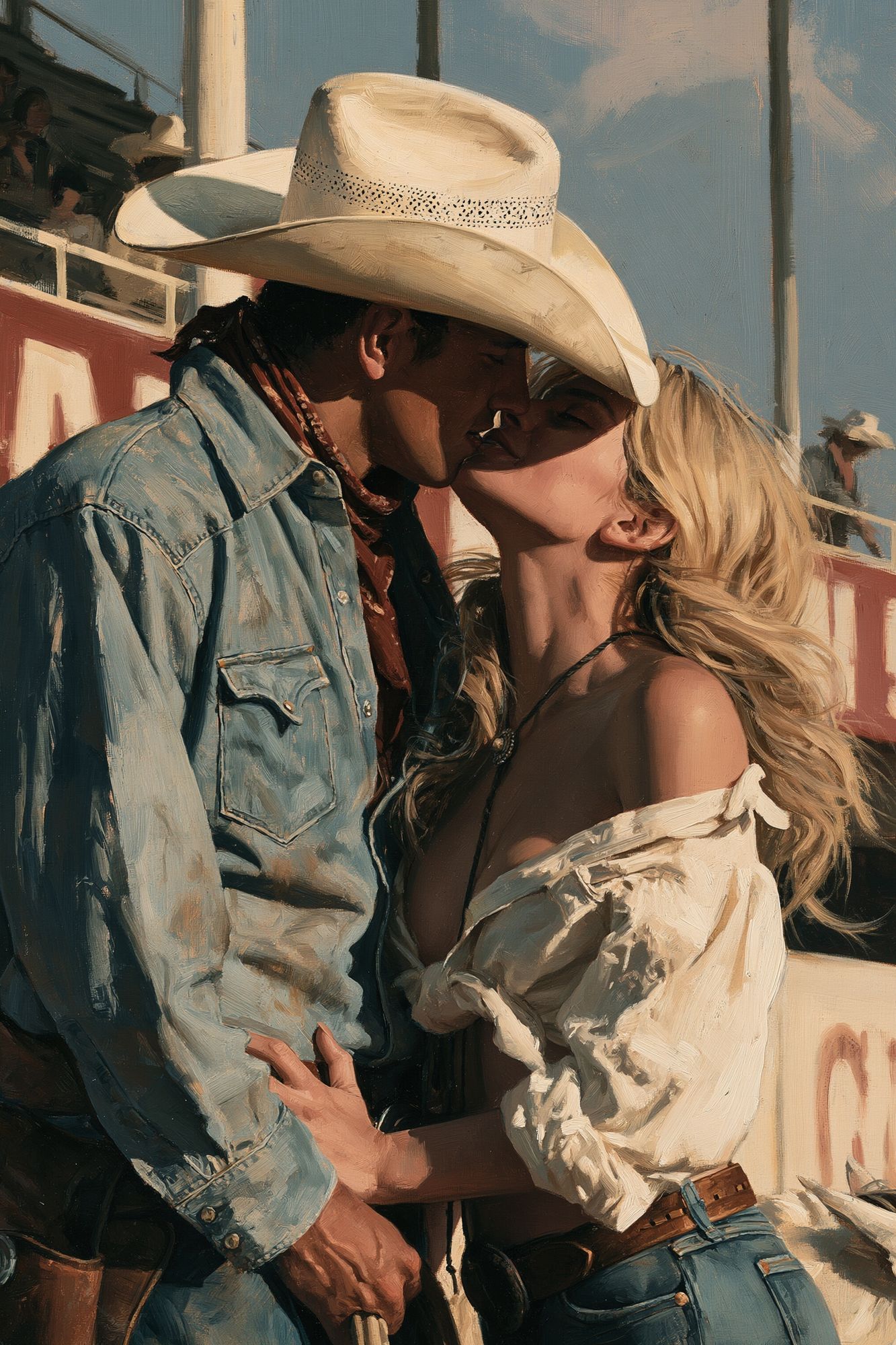 Cowboy Romance — Fine-Art Print. poster — fine-art art