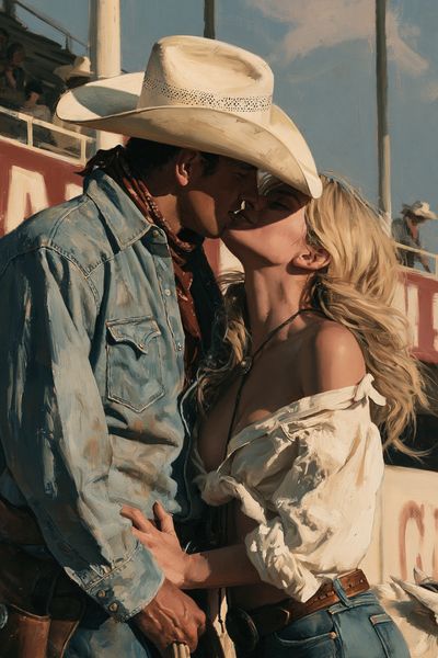 Cowboy Romance — Fine-Art Print.