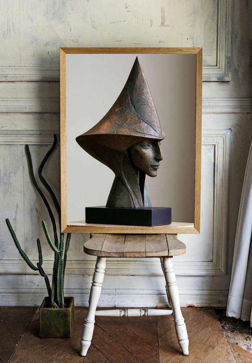 Abstract Bronze Sculpture Poster. room preview